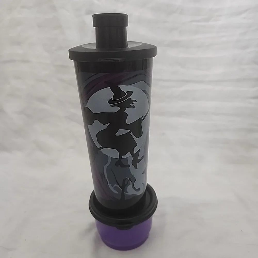 TUPPERWARE Spooktacular Snack Set 16 Oz TUMBLERS+SNACK CUPS & Lids Set Of 4 NEW